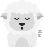 dormir gris escala icono vector