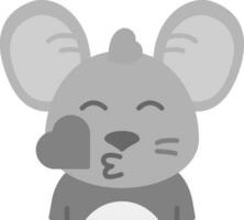 Kiss Grey scale Icon vector