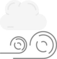 Windy Grey scale Icon vector