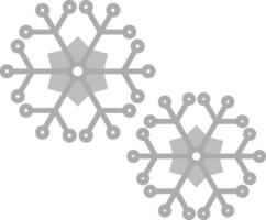 copos de nieve gris escala icono vector