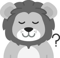 Thinking Grey scale Icon vector