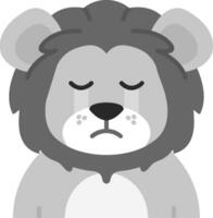 Cry Grey scale Icon vector