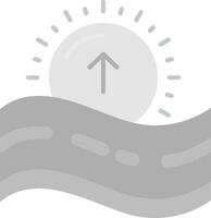 Sunrise Grey scale Icon vector