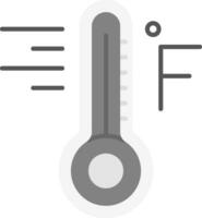 Fahrenheit Grey scale Icon vector