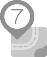 Seven Grey scale Icon vector