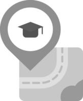 Universidad gris escala icono vector