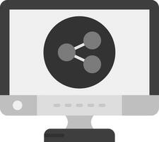 Share Grey scale Icon vector