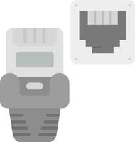 ethernet gris escala icono vector