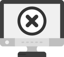 Cancel Grey scale Icon vector