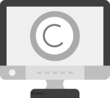 Copyright Grey scale Icon vector