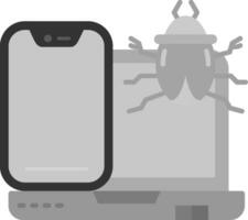 Bug Grey scale Icon vector