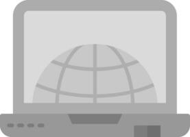 Internet Grey scale Icon vector