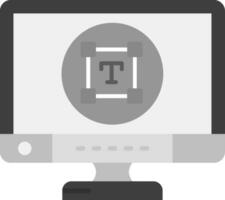 Type Grey scale Icon vector