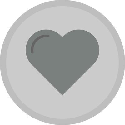 Heart Grey scale Icon