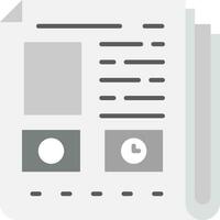 Newspaper Grey scale Icon vector