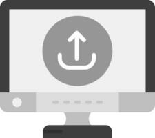 Upload Grey scale Icon vector