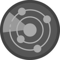 Radar Grey scale Icon vector