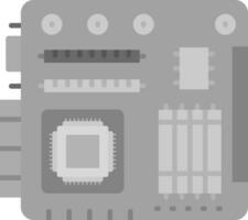 Motherboard Grey scale Icon vector