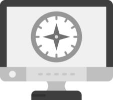 Compass Grey scale Icon vector