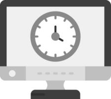 Time Grey scale Icon vector