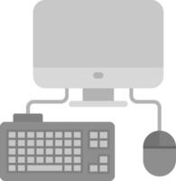 computadora gris escala icono vector