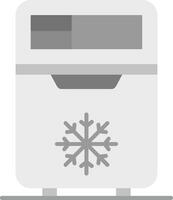 refrigerador gris escala icono vector