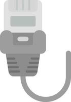 Ethernet Grey scale Icon vector