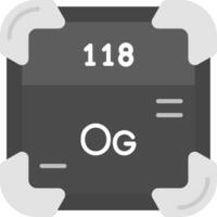 Oganesson gris escala icono vector