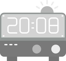 alarma reloj gris escala icono vector