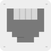 Ethernet Grey scale Icon vector