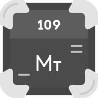 Meitnerium Grey scale Icon vector