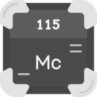 Moscovium Grey scale Icon vector