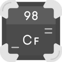 Californium Grey scale Icon vector