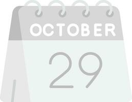 29th of October Grey scale Icon vector