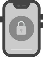 Lock Grey scale Icon vector