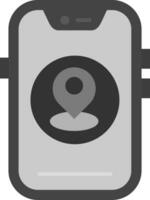 Location Grey scale Icon vector