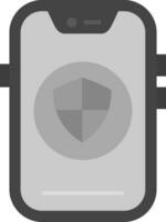 Shield Grey scale Icon vector