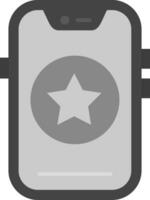 Star Grey scale Icon vector