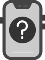 Question Grey scale Icon vector