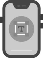 Type Grey scale Icon vector