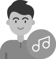 Music Grey scale Icon vector