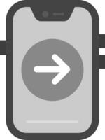 Forward Grey scale Icon vector