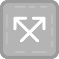 Intersect Grey scale Icon vector