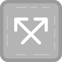 Intersect Grey scale Icon vector