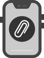 Clip Grey scale Icon vector