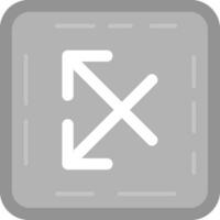 Intersect Grey scale Icon vector