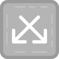 Intersect Grey scale Icon vector