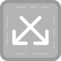 Intersect Grey scale Icon vector