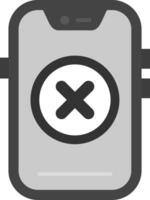 Cancel Grey scale Icon vector