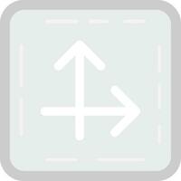 Intersect Grey scale Icon vector
